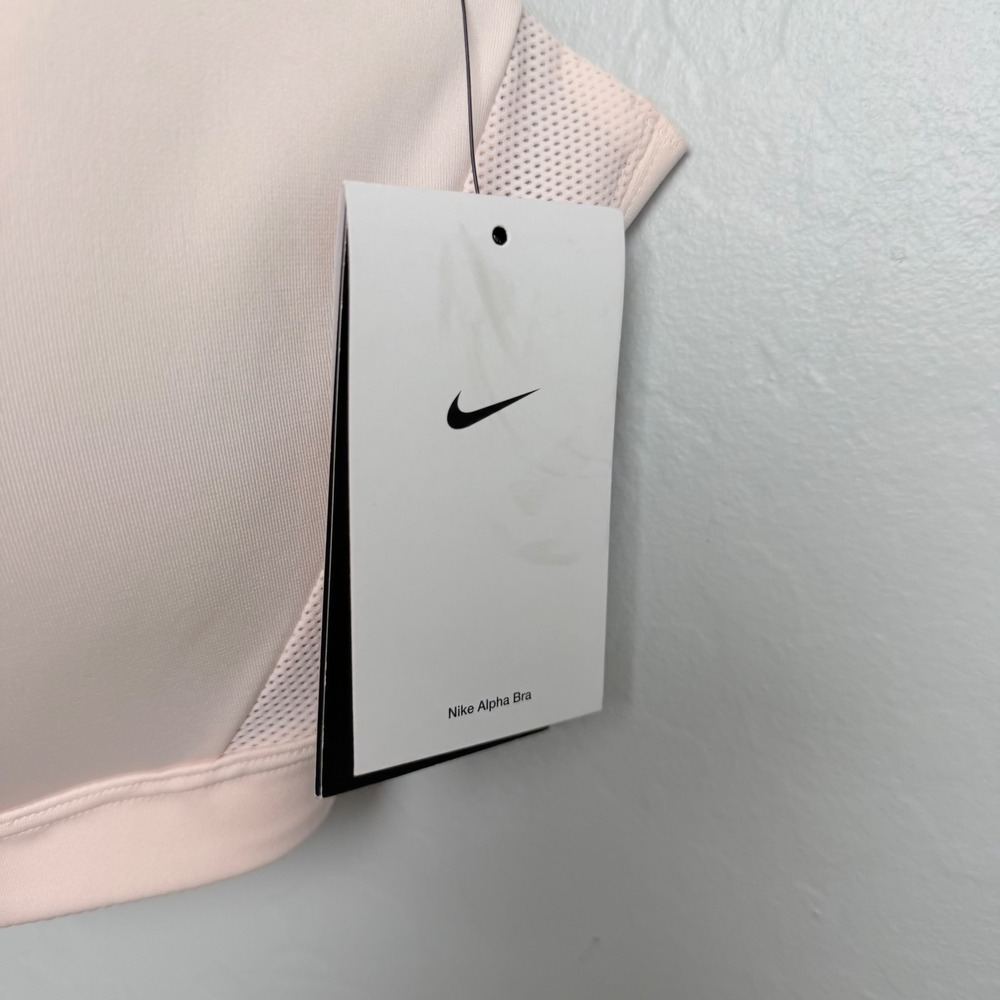 Nike Alpha Women Sports Bra High Support Front Zip Pink DD0436-640 1X C-E - Picture 5 of 9